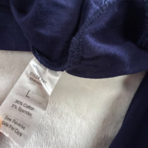 Cabi Womens Blueberry Wrap Top Large Long Sleeve Cotton Blend Stretch #131 New - Picture 4 of 8